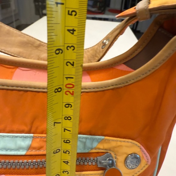 Kipling Nylon Hobo Women’s Orange Shoulder Bag With Monkey Adjustable Strap - Picture 12 of 16